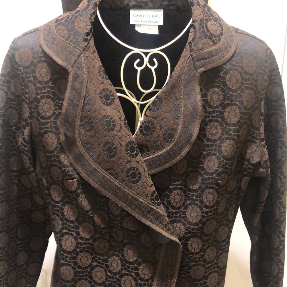 Stunning Bantry Bay Brown Black Pantsuit SIZE Petite L